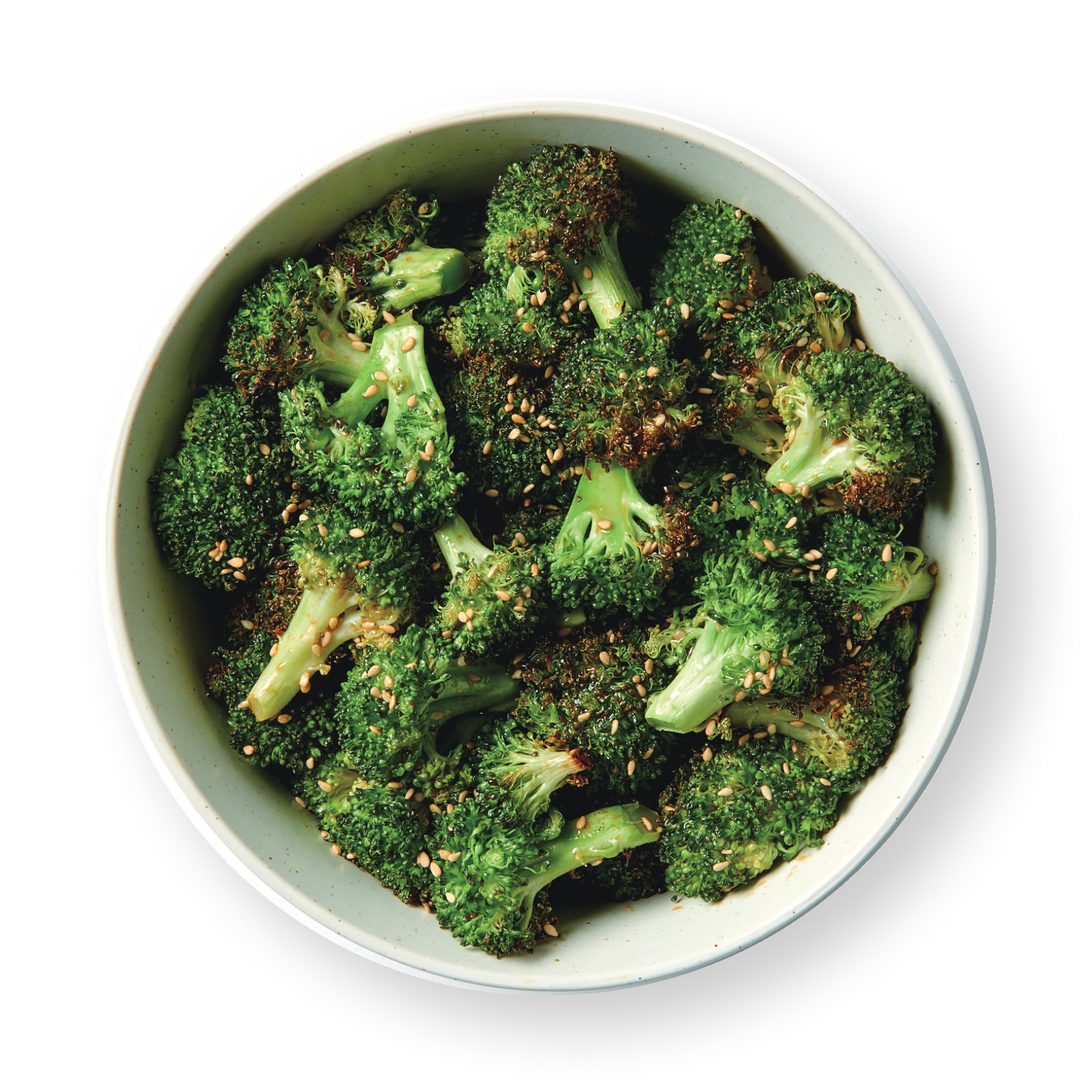 Garlic-soy roasted broccoli banchan at SOPO Korean Eats, Midtown NYC